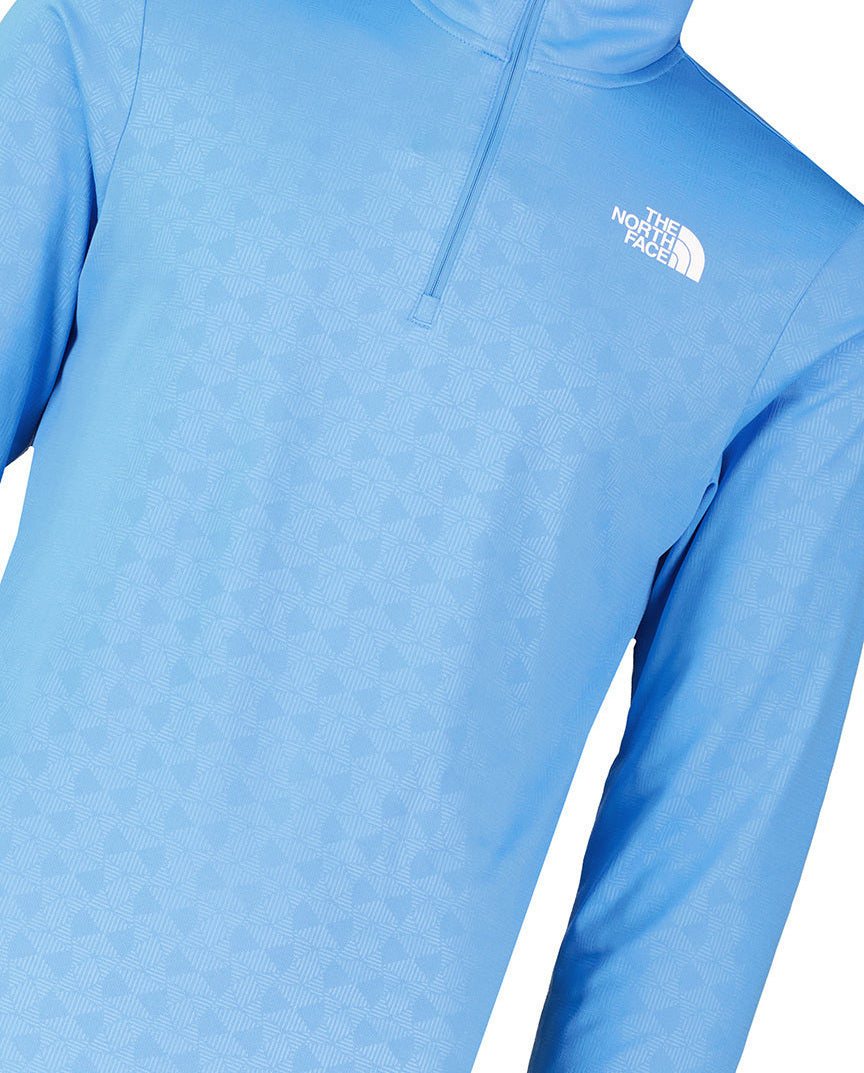 Mens The North Fcae 24/7 PT EMB Marina Blue 1/4 Zip Top — view 4
