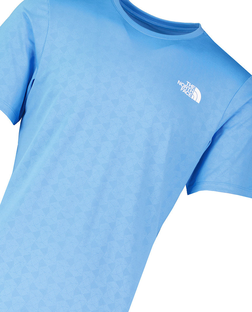 Mens The North Face 24/7 PTD EB RG SS Marina Blue T Shirt — view 4