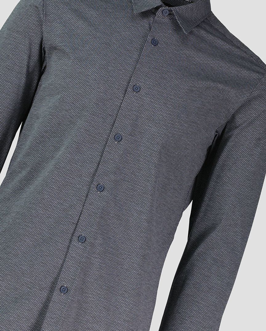 Men's BOSS Navy P-ROAN-kent-C1-233 Slim Fit Shirt - image 4