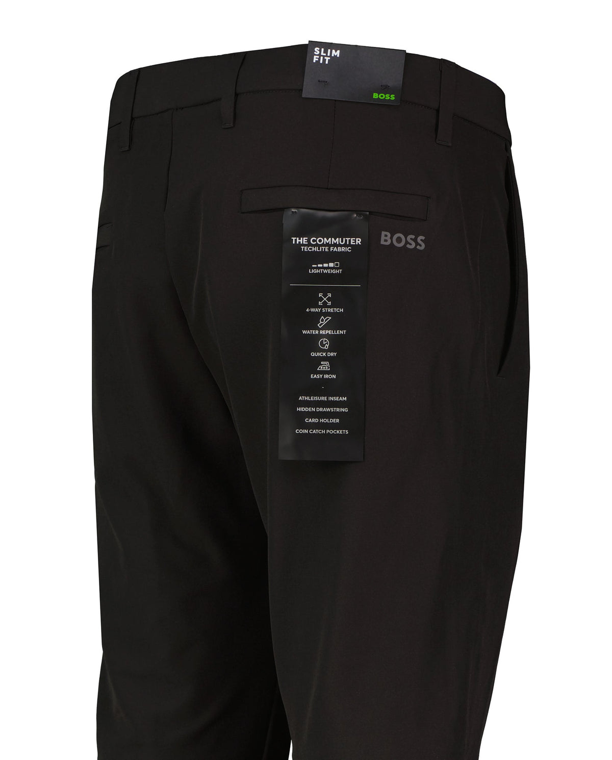 Mens BOSS Green T_Commuter Slim Black Trouser - image 4