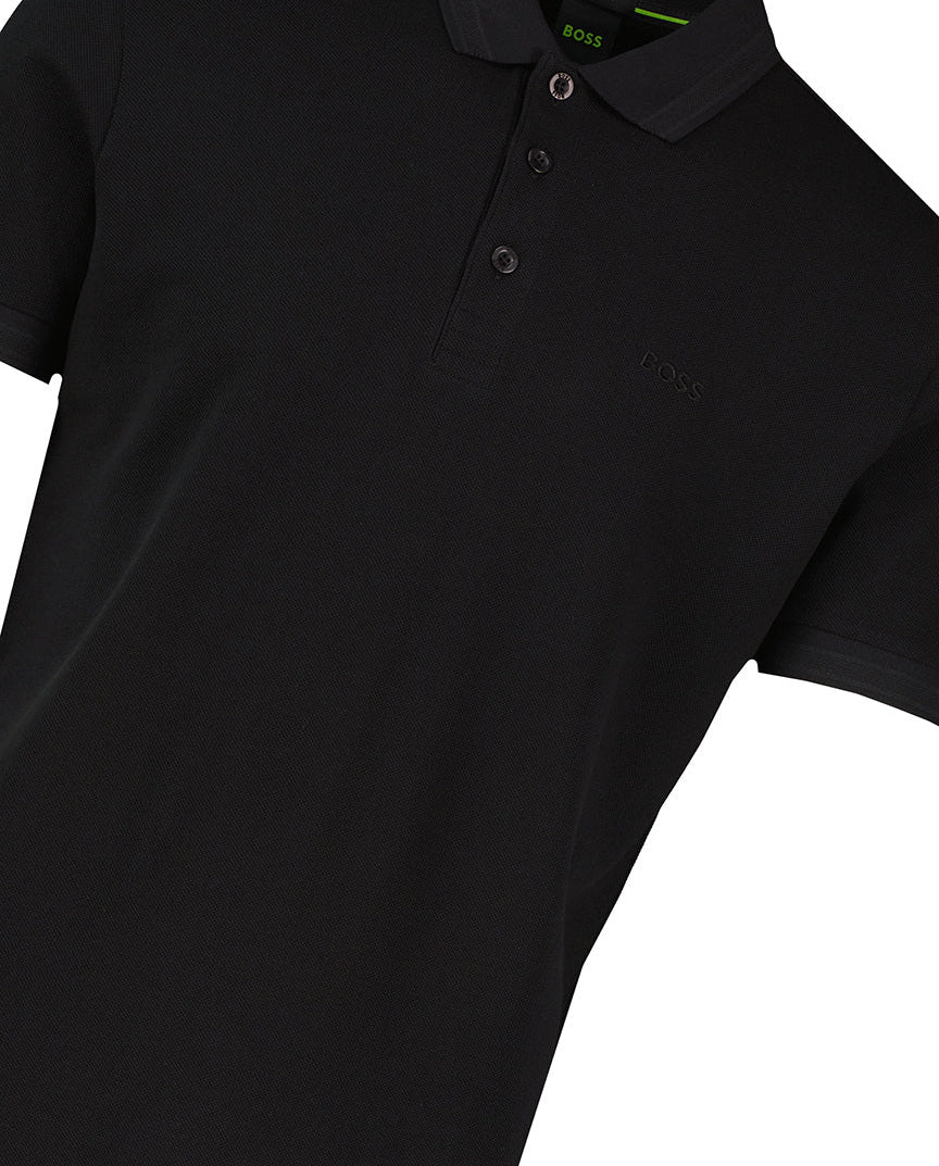 Mens BOSS Green Paddy Black Polo Shirt - image 4