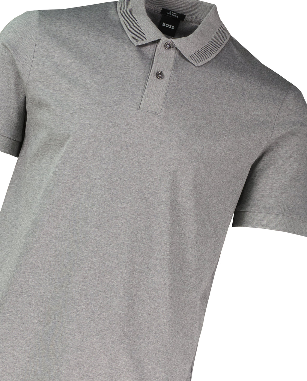 Mens BOSS Black H-Phillipson 199 Slim Fit Medium Grey Polo Shirt - image 4