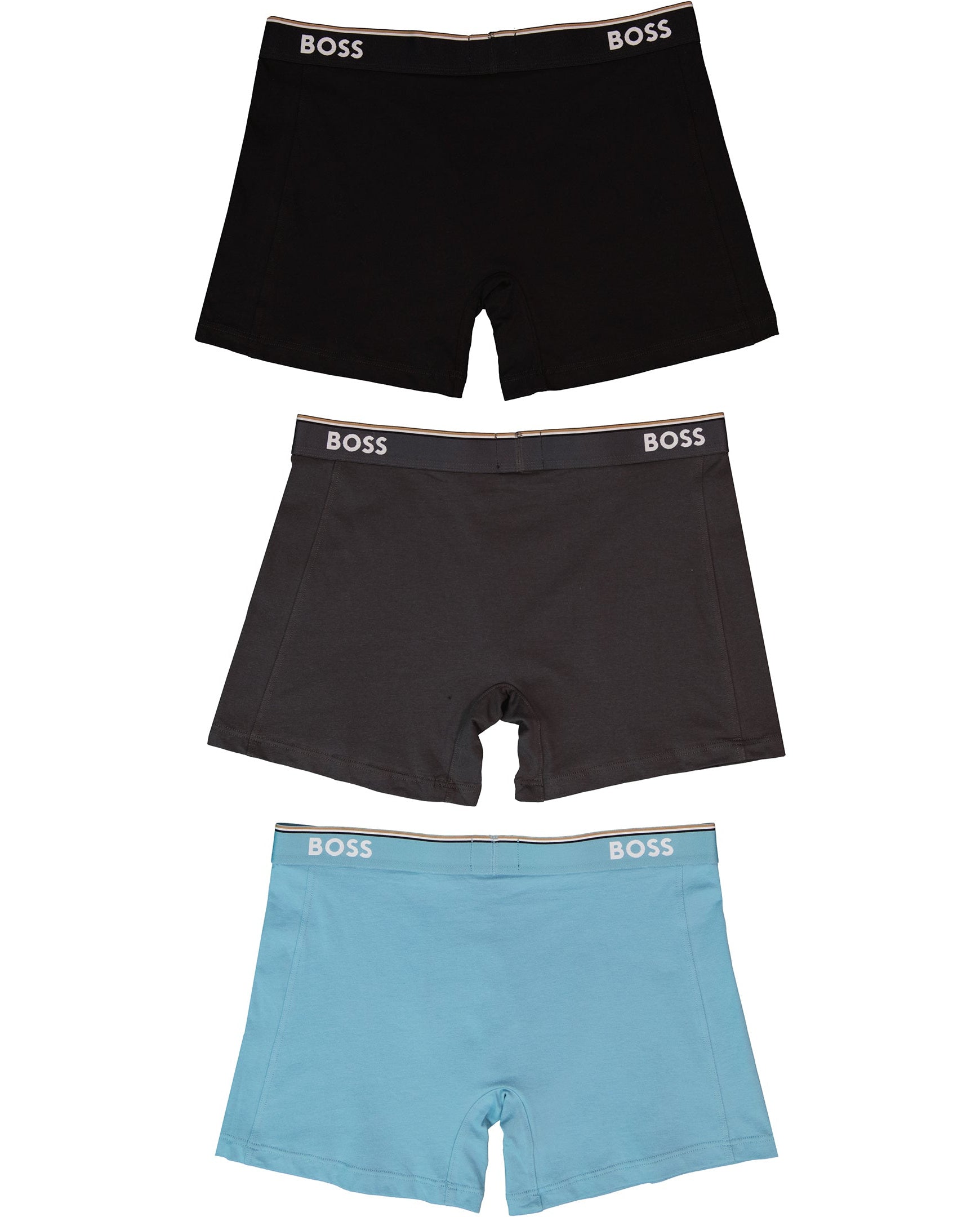Mens BOSS Black BoxerBr 3Pack Power Black Underwear — view 4