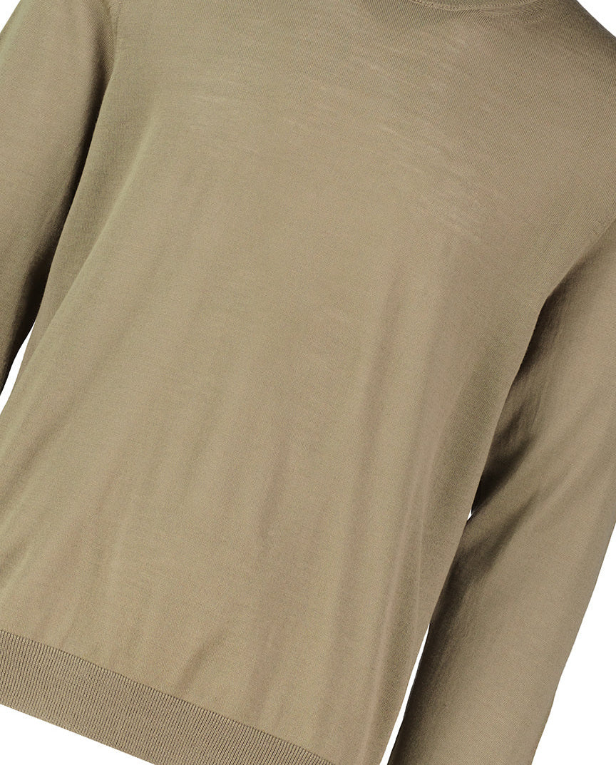 Men's BOSS Black Leno-P Dark Brown Crew Neck Knitwear - image 4
