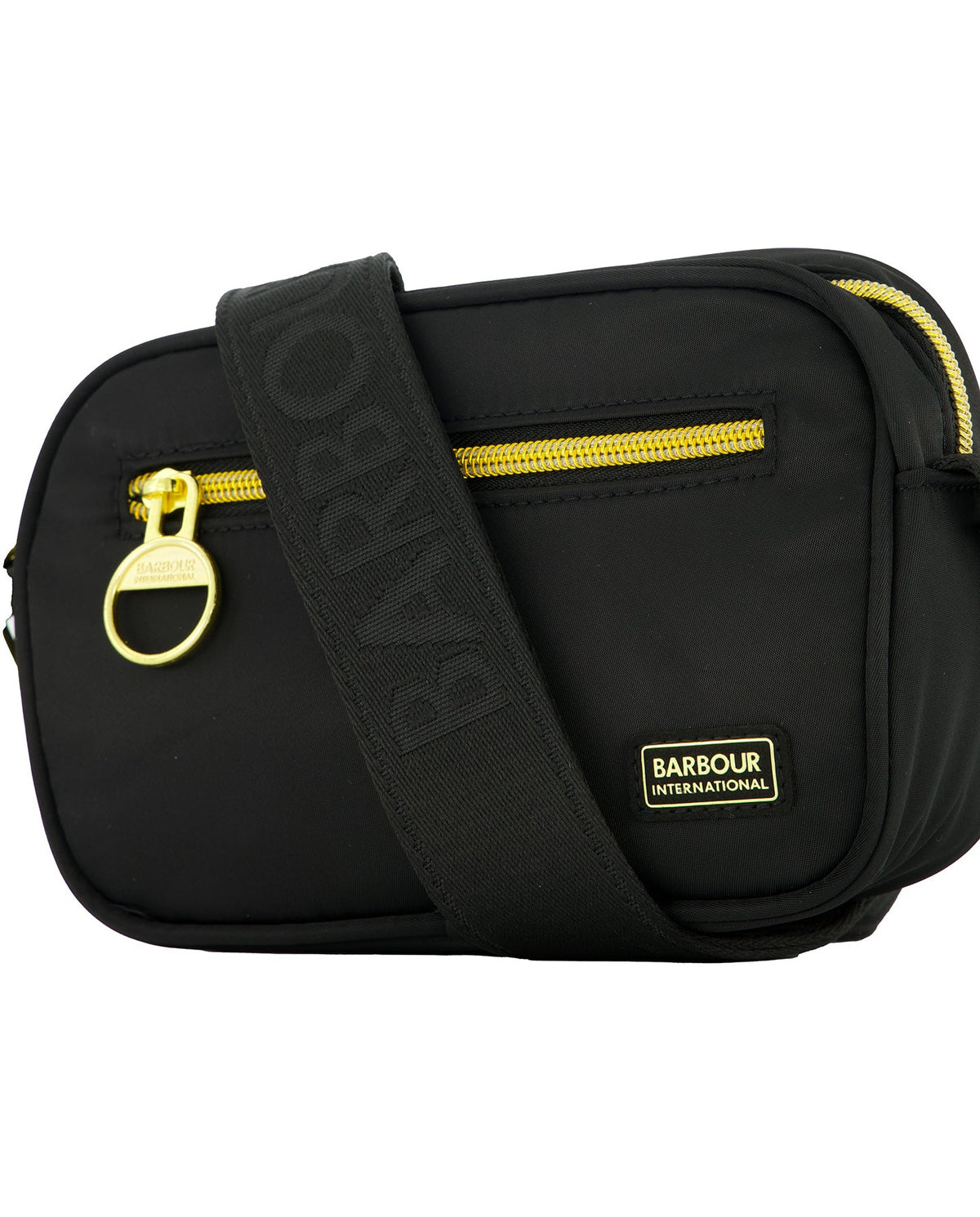 Women's Barbour International Qualify Micro Crossbody Bag in Black — view 4