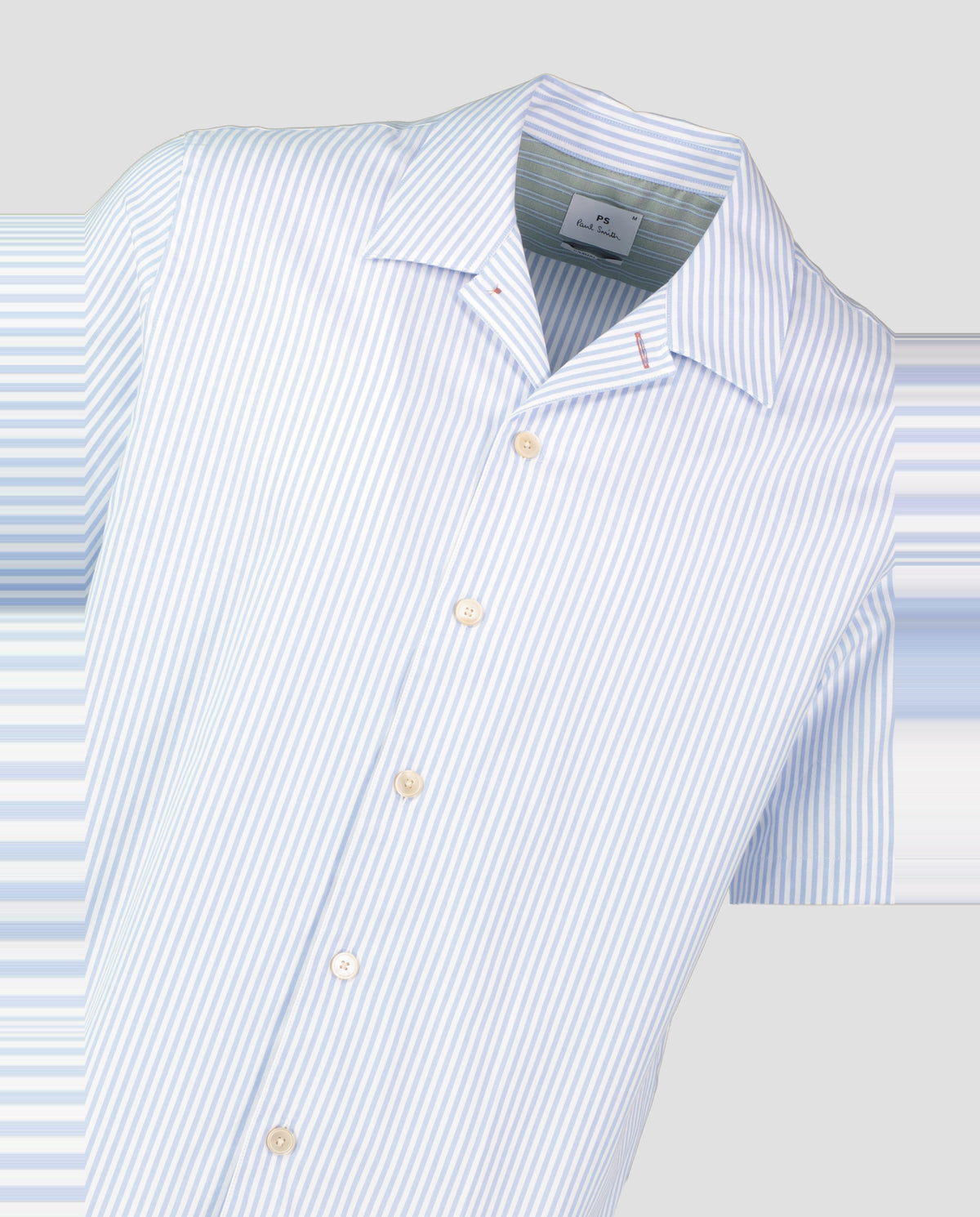 Men's Paul Smith Blue Stripe Casual Fit Short Sleeve Shirt - image 4