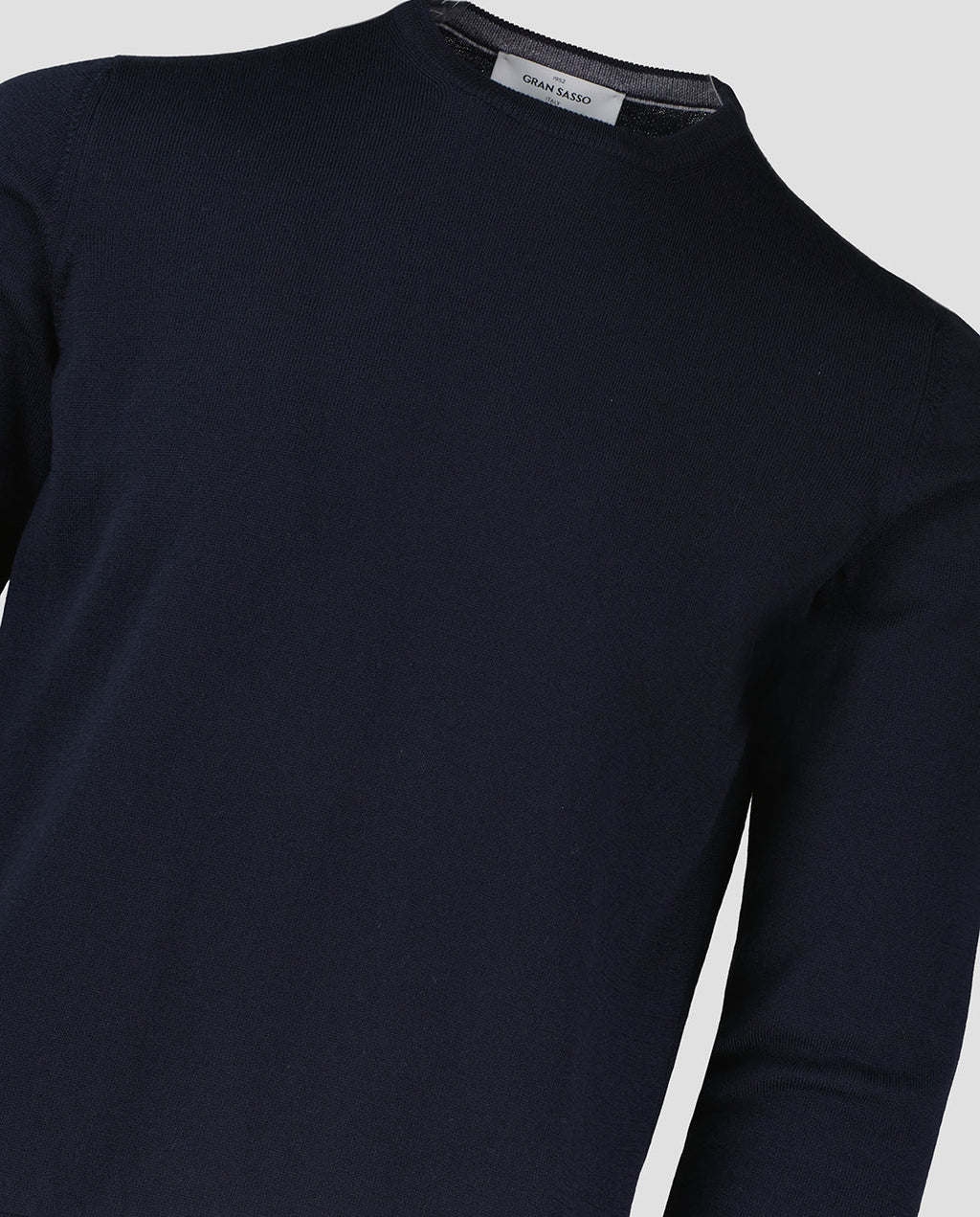 Men's Gran Sasso Navy Crew Neck Knitted Jumper - image 4