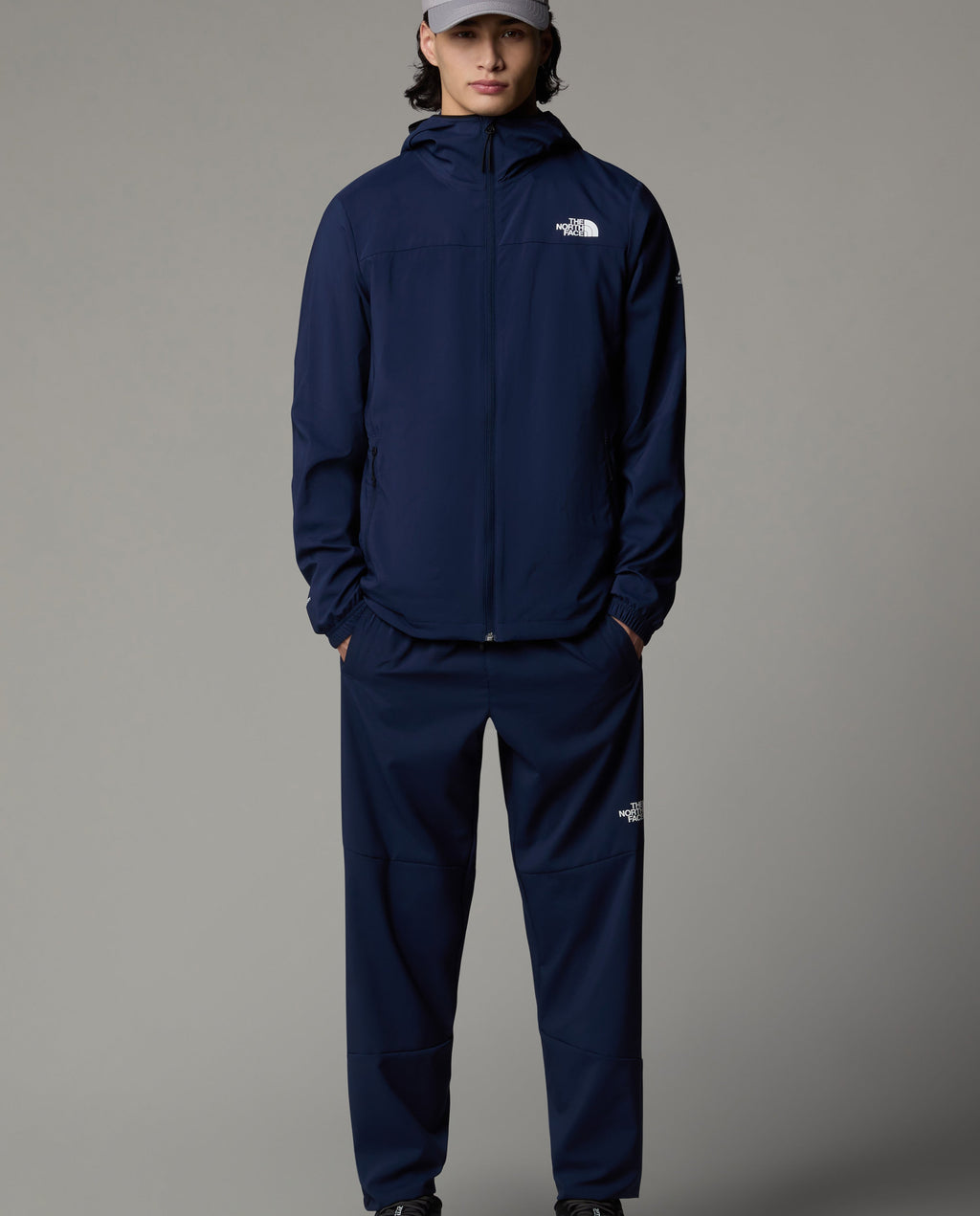 Men's The North Face Blue Mountain Athletics Hooded Wind Jacket — view 4