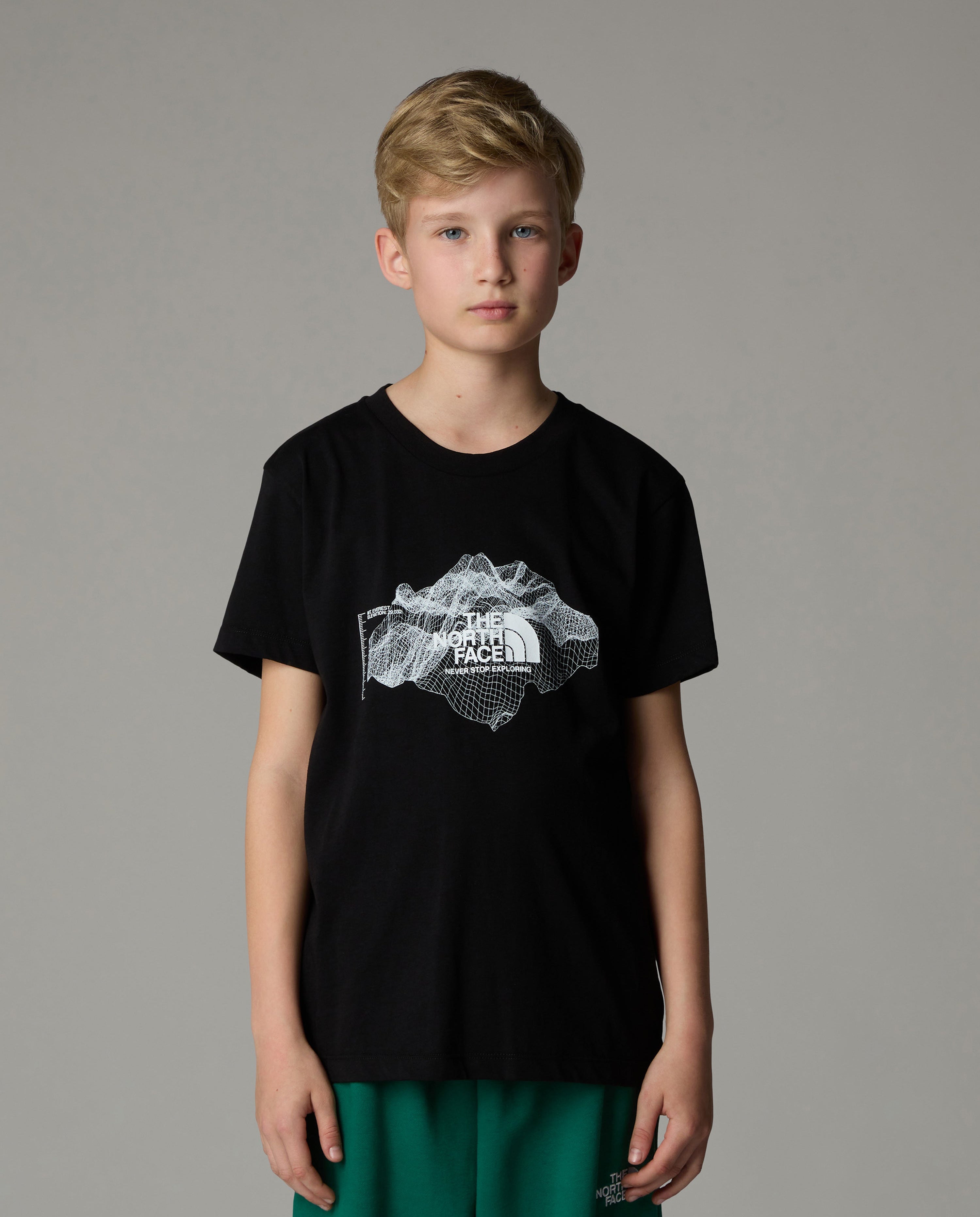 Boy’s The North Face Black Topographic T Shirt — view 3