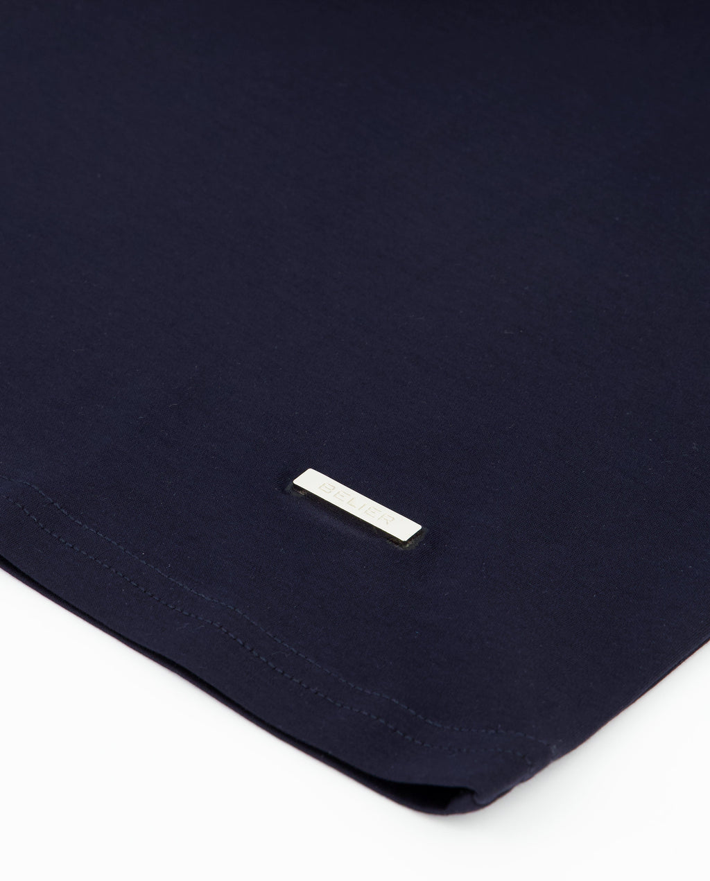 Men's Belier Navy Mercerised T Shirt — view 4