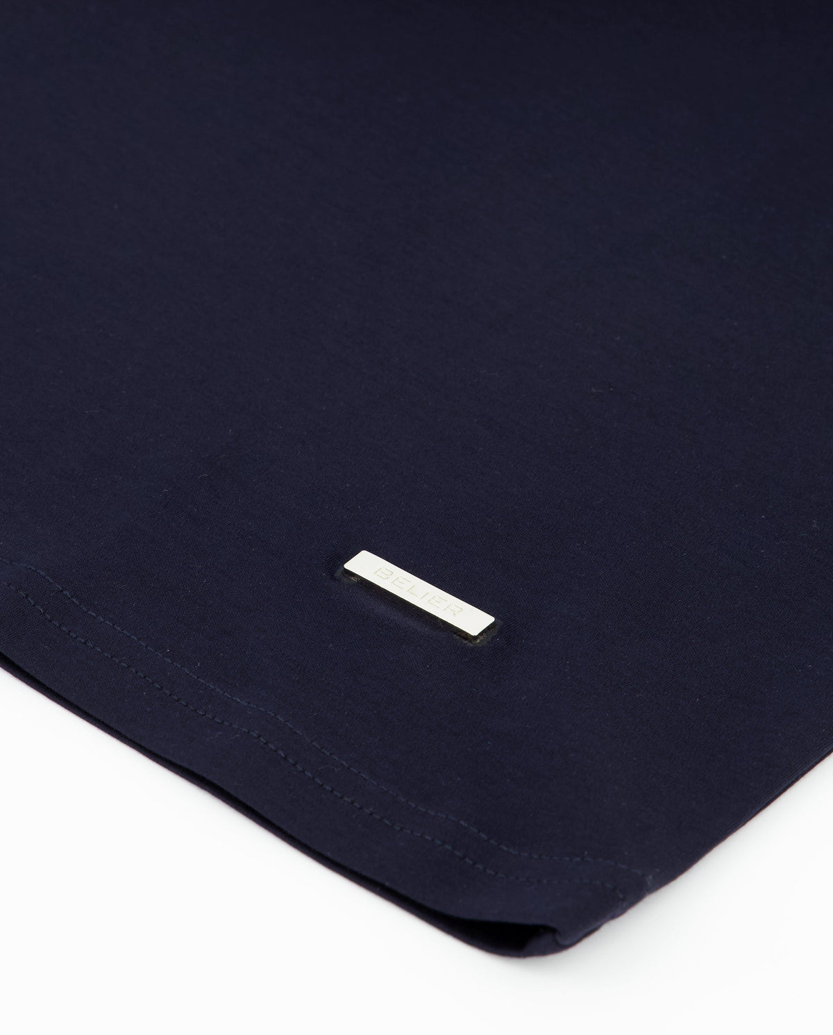 Men's Belier Navy Mercerised T Shirt — view 4