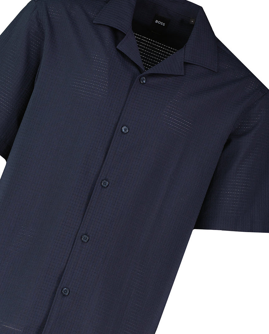 BOSS Black P-LARS-CAMP-262 Dark Blue Shirt