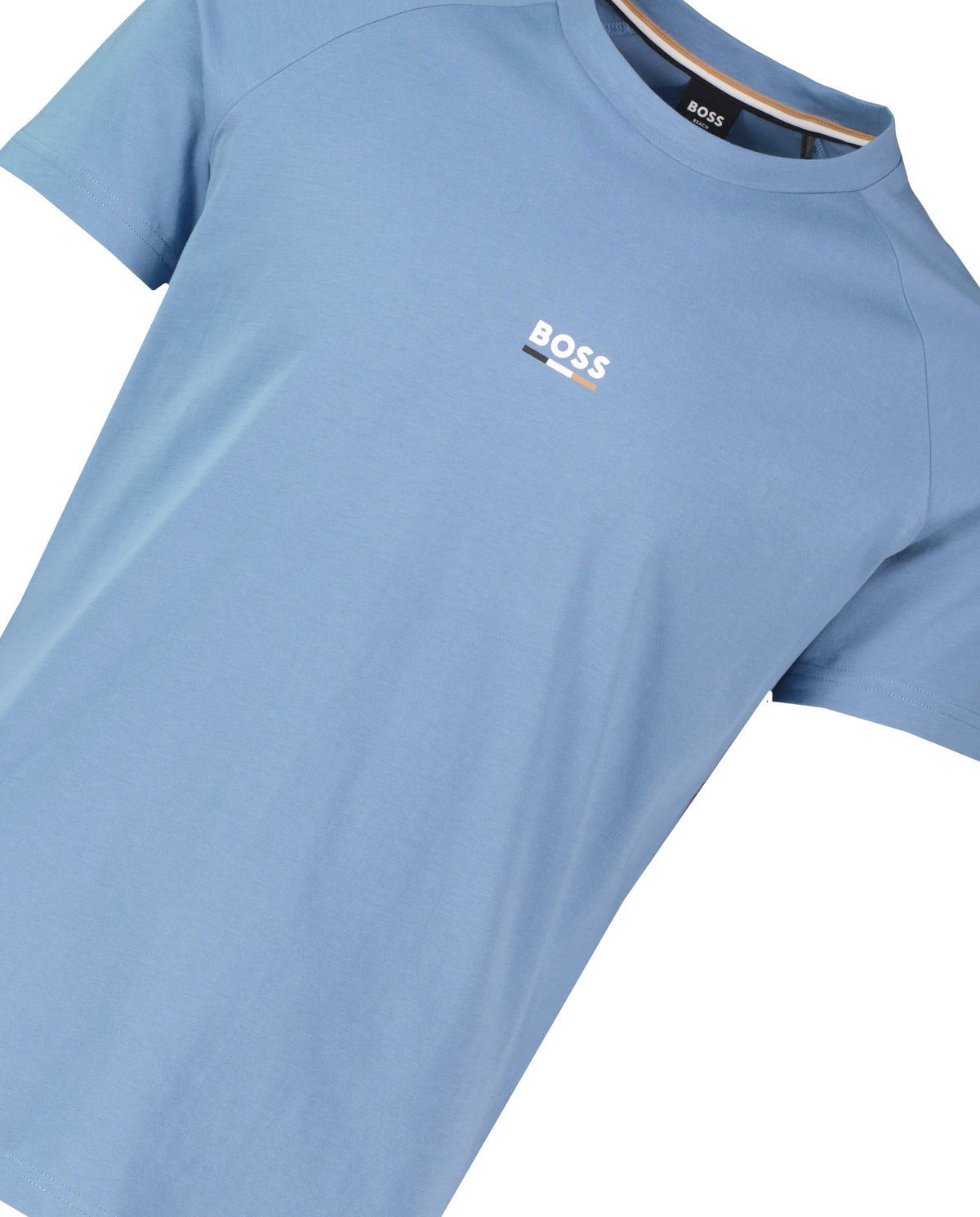 BOSS Black T-Shirt RN Slim Fit Light/Pastel Blue — view 3