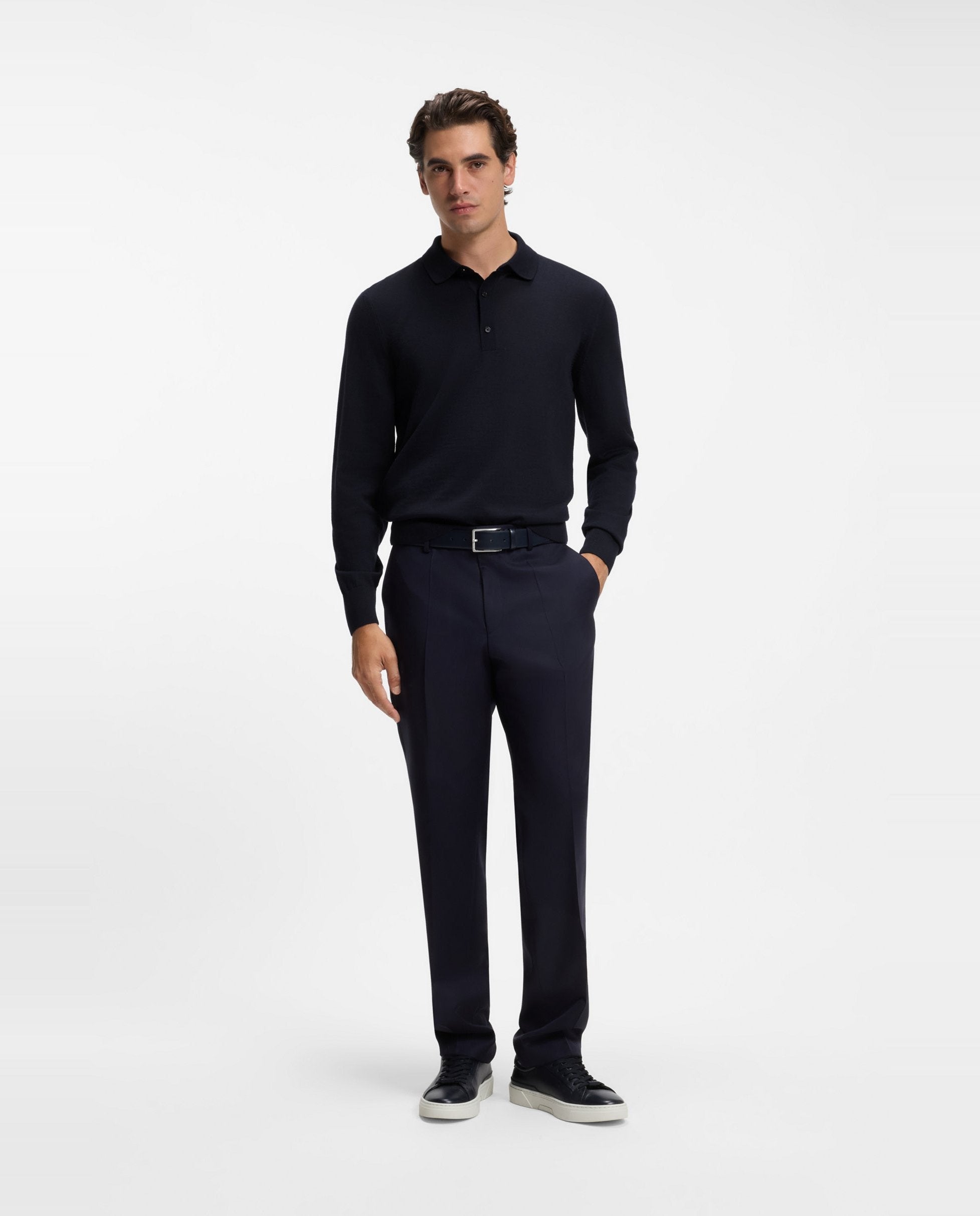 BOSS Black H-Lancione Dark Blue Knitwear — view 3