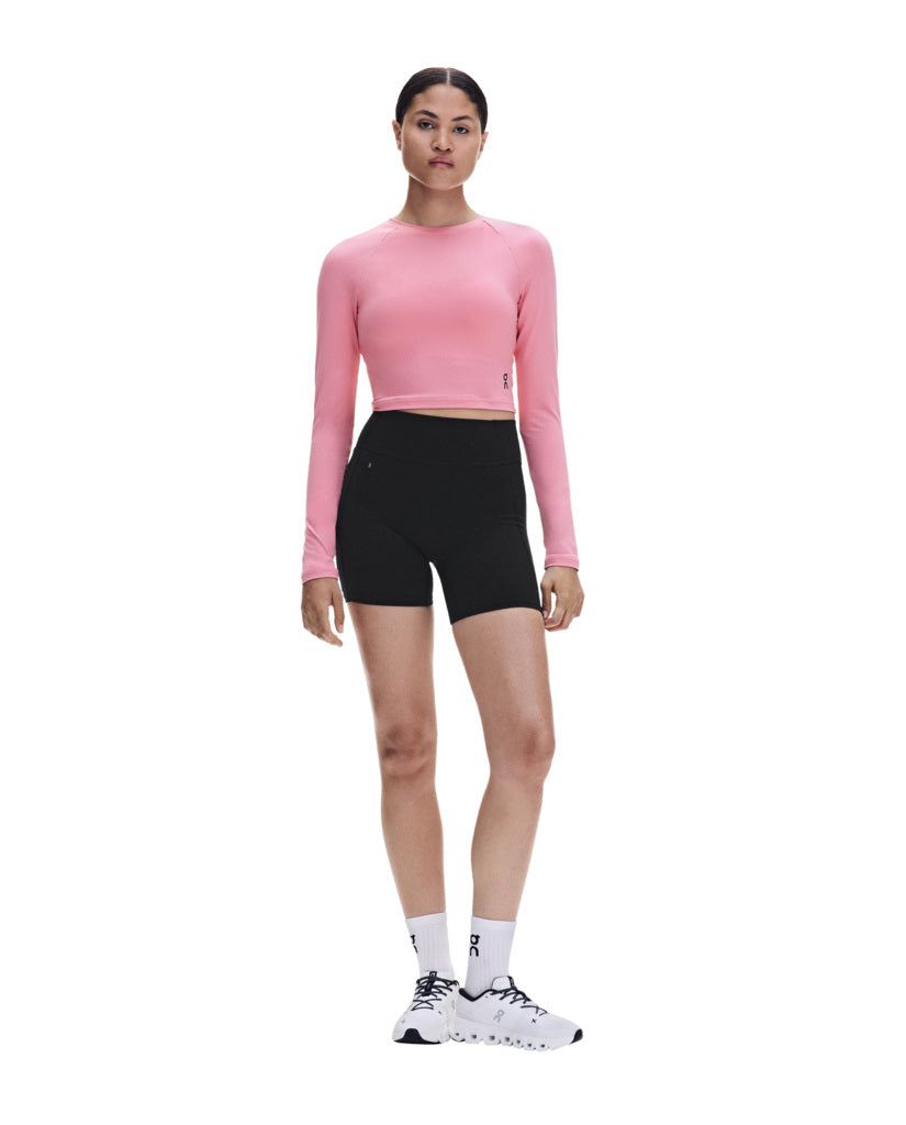Women's On Running Studio Long-T Crop 1 Magnolia — view 3