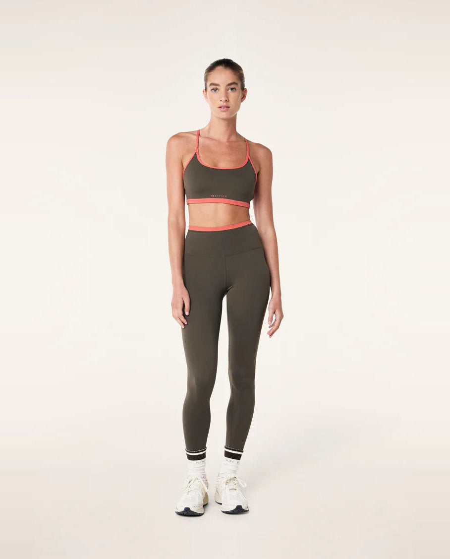 Women's P.E Nation Fundamental Tarmac/Brick Red Sports Bra — view 4
