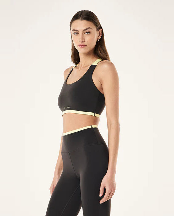 Women's P.E Nation Highgate Sports Bra in Smokestone Lemonade — view 4