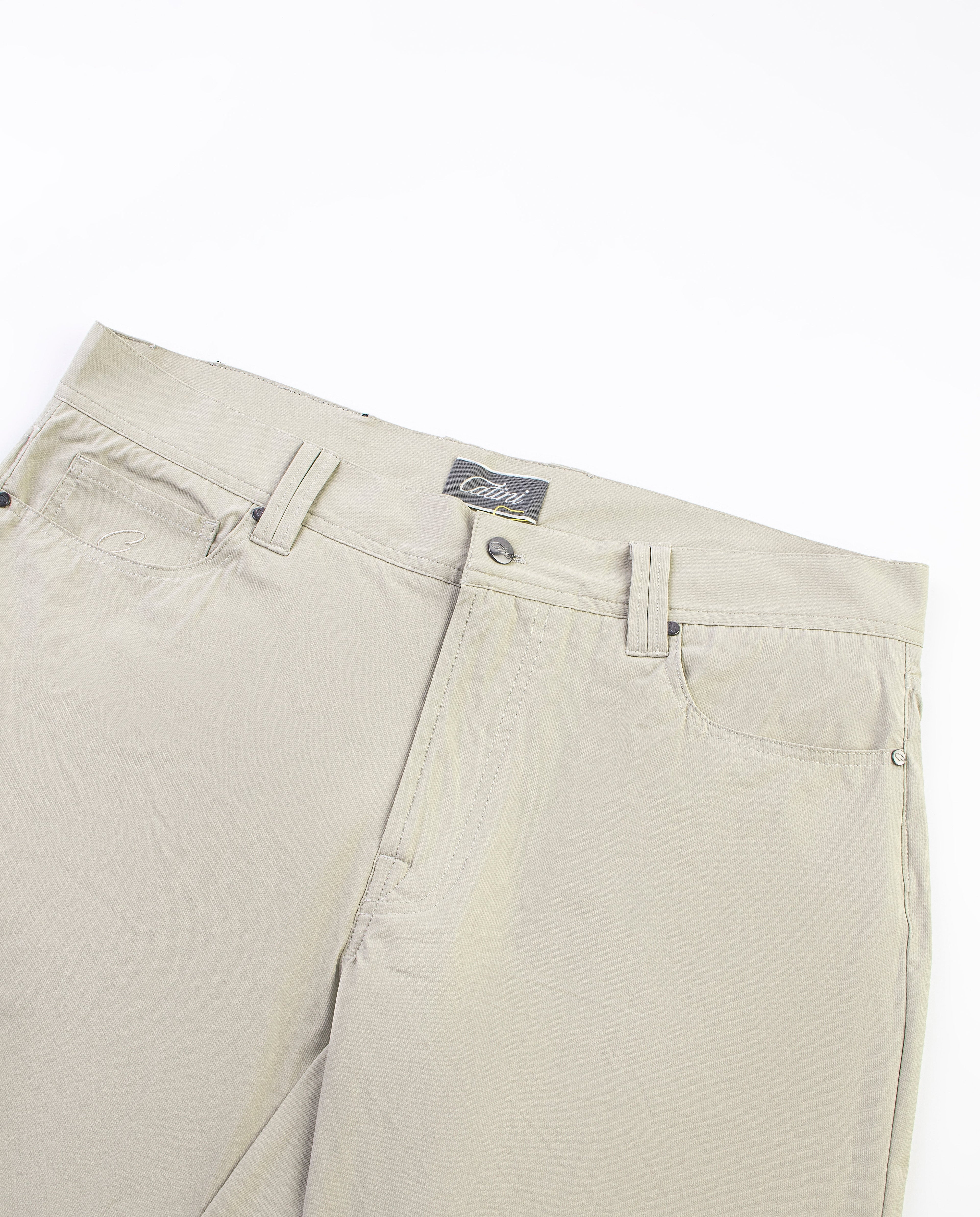 Men's Catini Leggero Lightweight Trousers in Stone — image 1