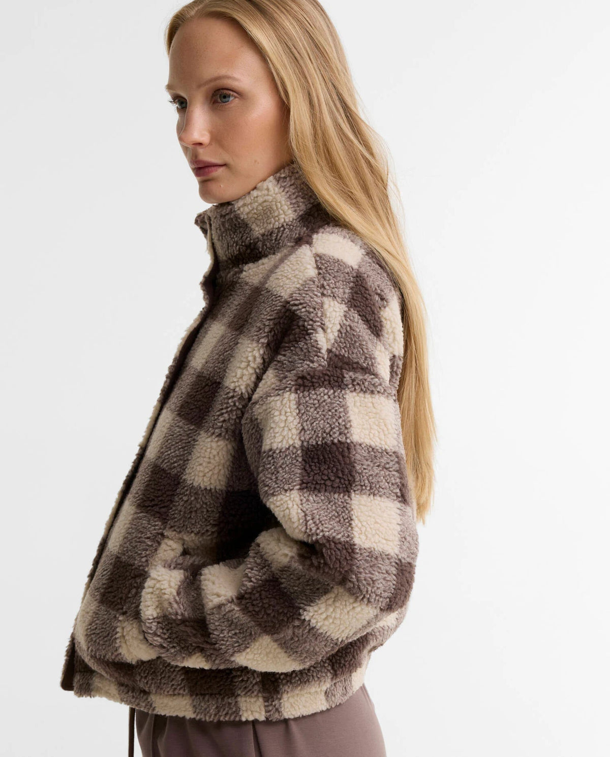 Women's Barbour International Amaya Fleece In Truffle Multi — view 4