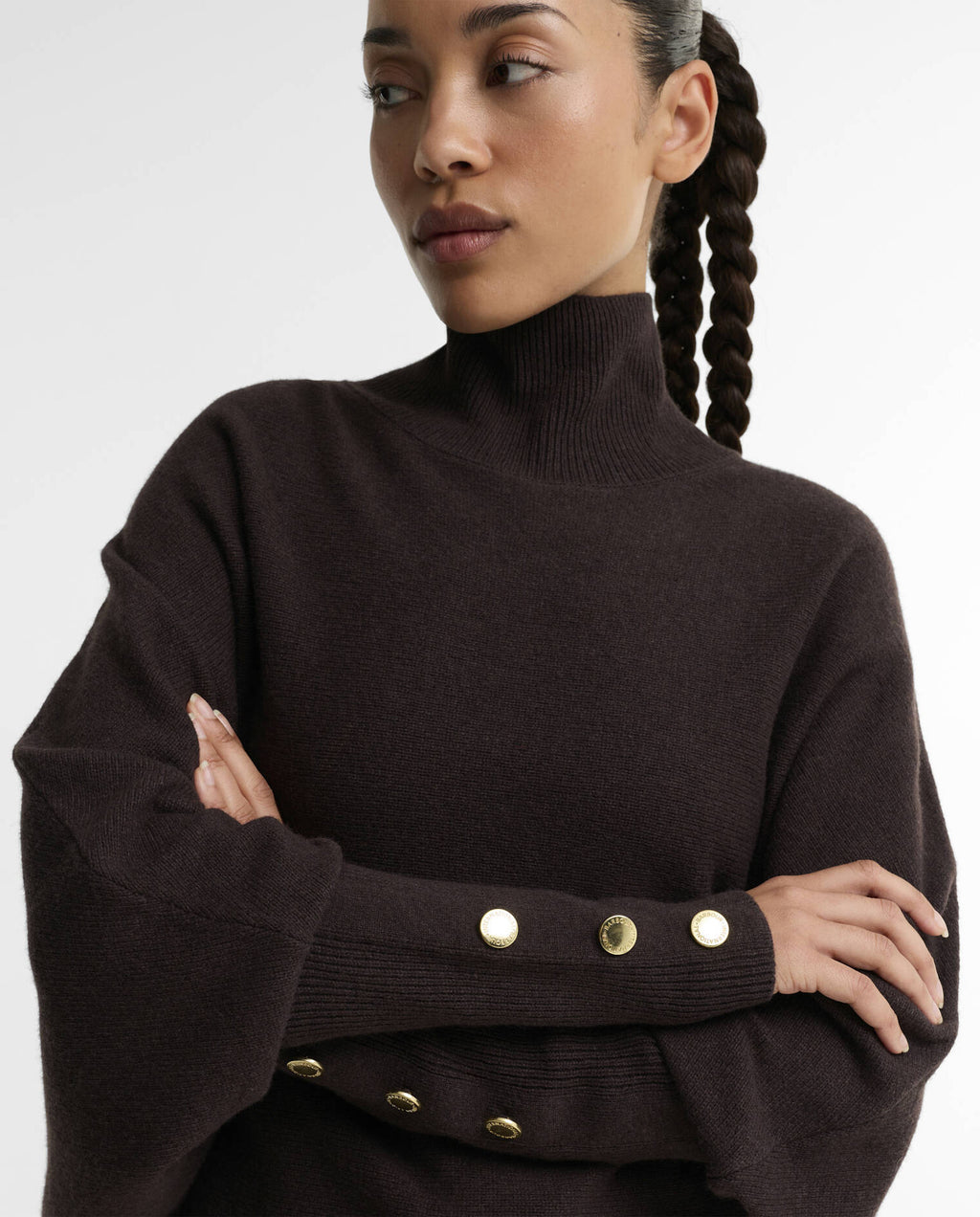 Women's Barbour International Lilah Knitted Jumper In Truffle — view 4