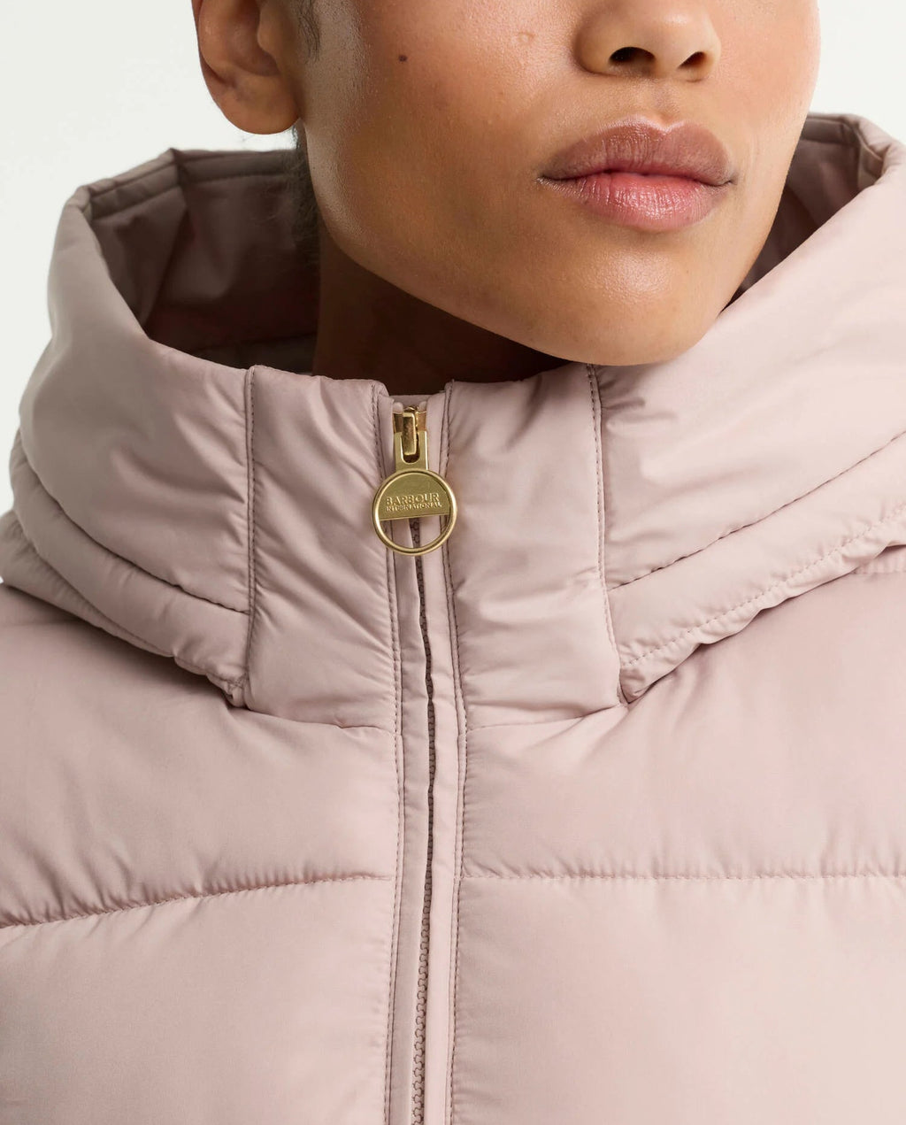 Women's Barbour International Conway Quilted Sweat In Nutmeg — view 4