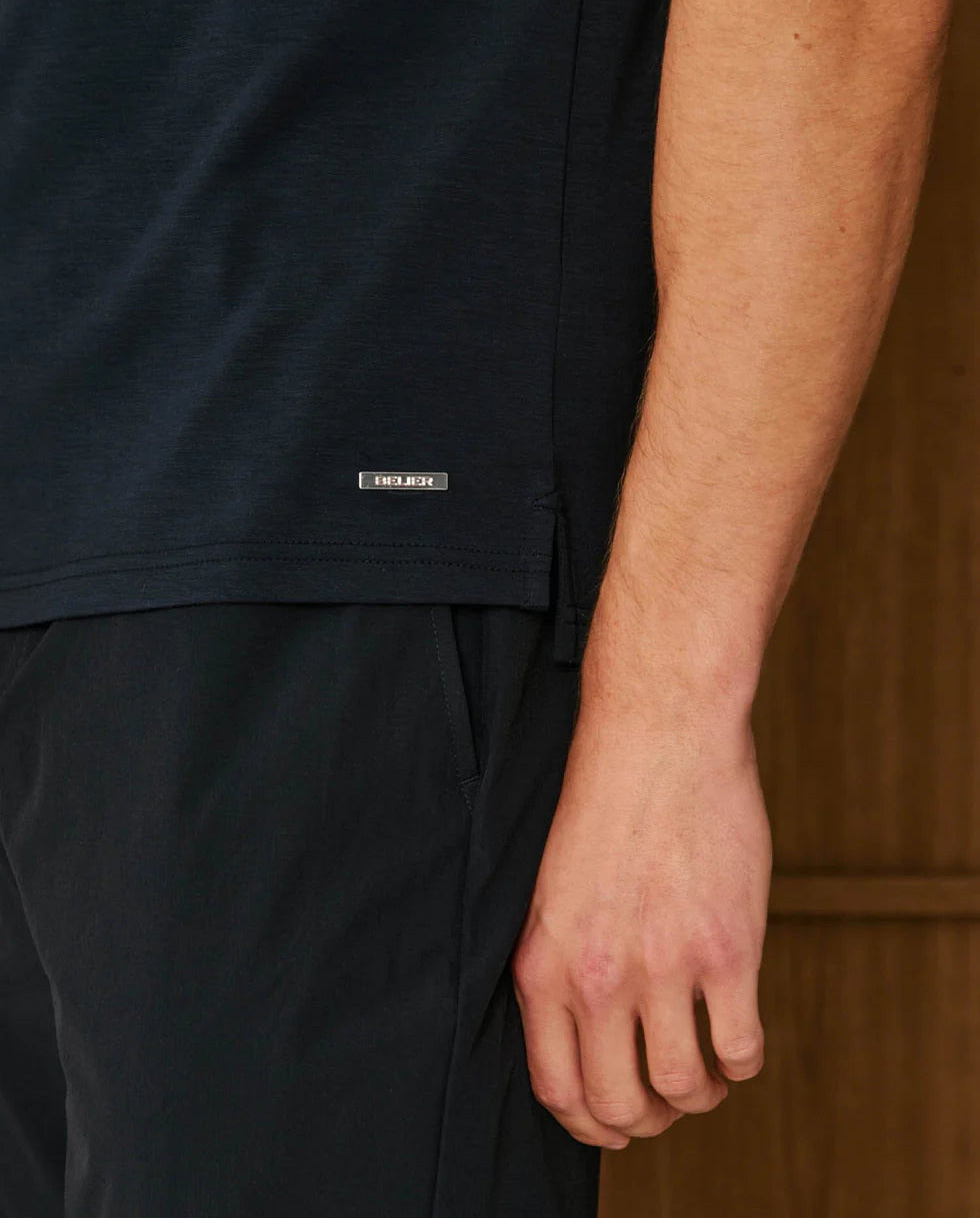 Men's Belier Navy Luxe Essential T Shirt — view 4