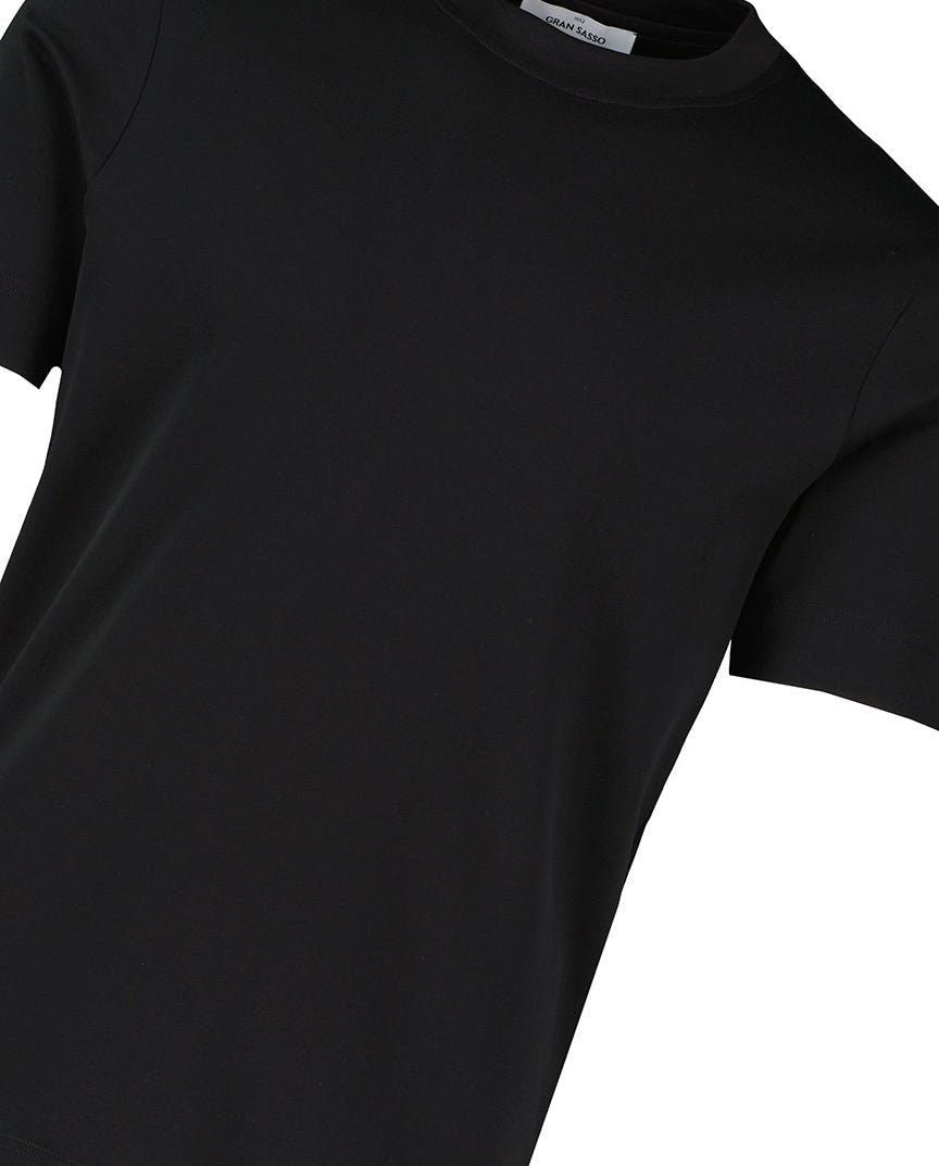 Men's Gran Sasso Black Interlock T Shirt - image 4