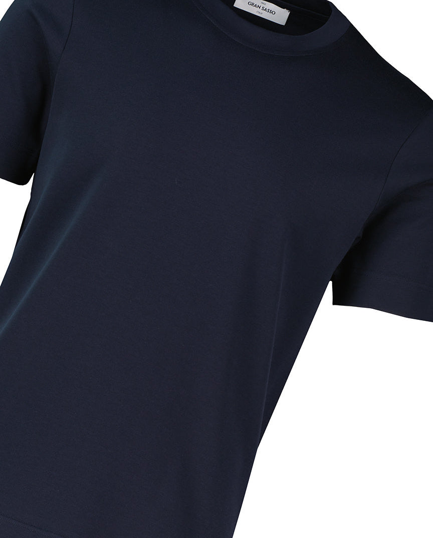 Men's Gran Sasso Dark Navy Mercerised T Shirt - image 4