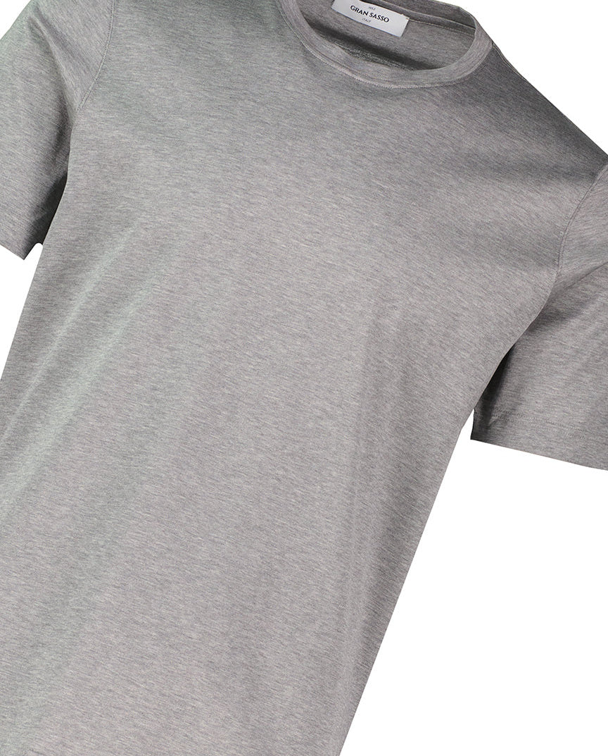 Men's Gran Sasso Grey Mercerised T Shirt - image 4