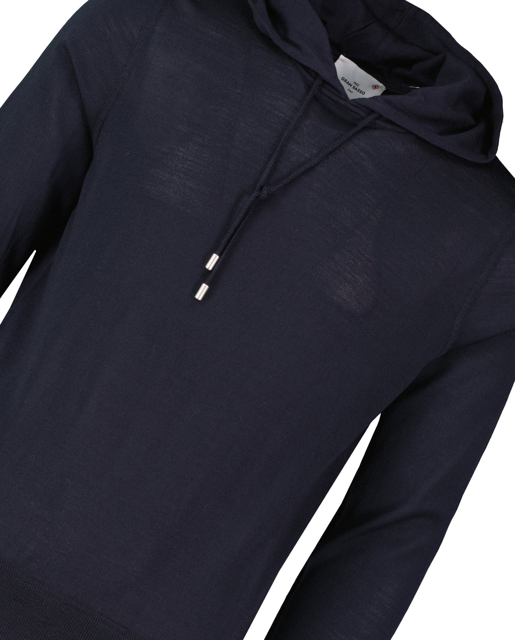 Men's Gran Sasso Navy Knitted Hoodie — view 3
