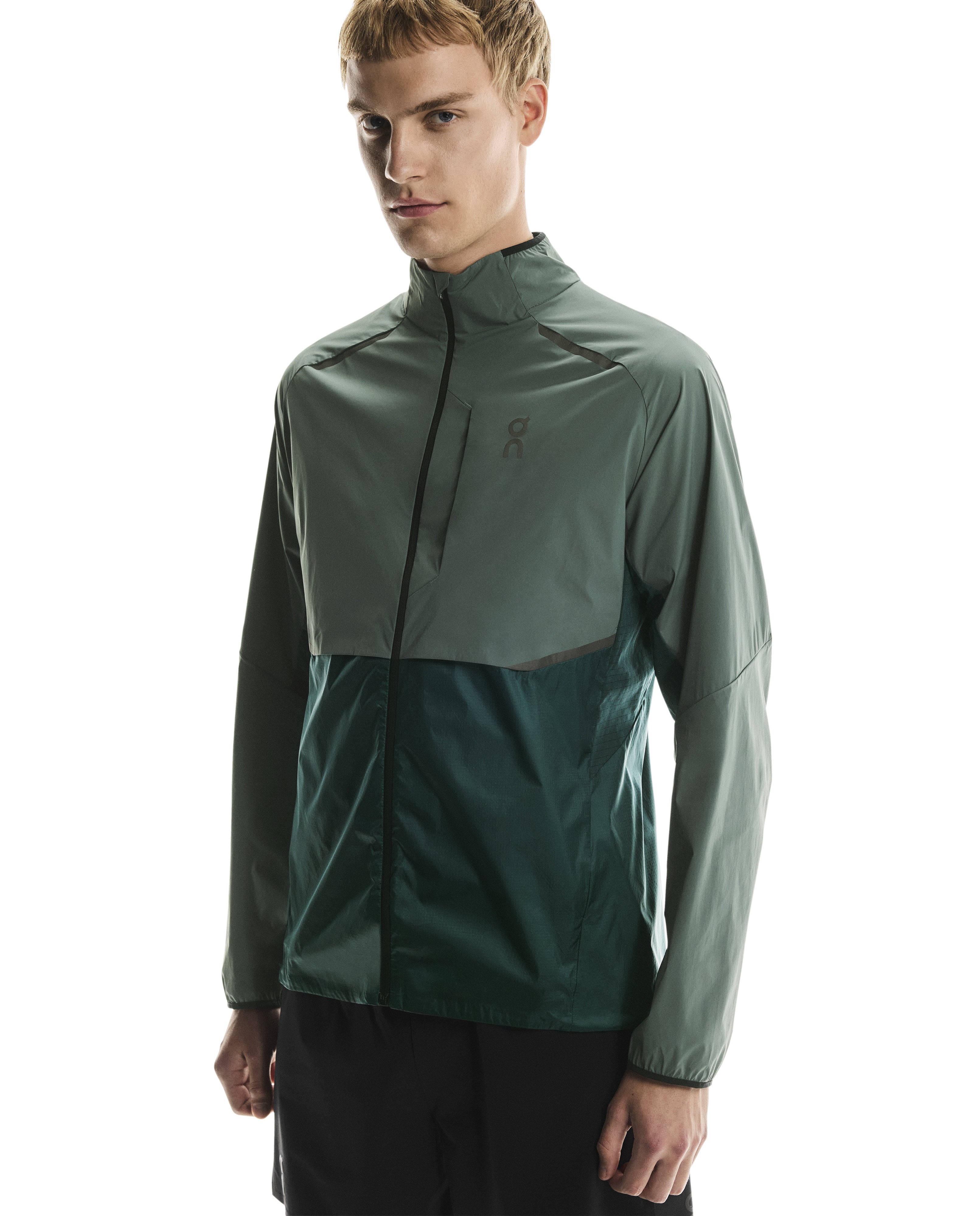 Men's On Running Spirulina Olive Weather Jacket — view 4