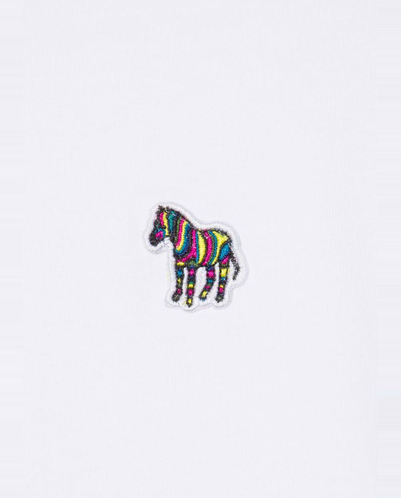 Men's Paul Smith White Regular Fit Zebra Logo T-Shirt — view 4