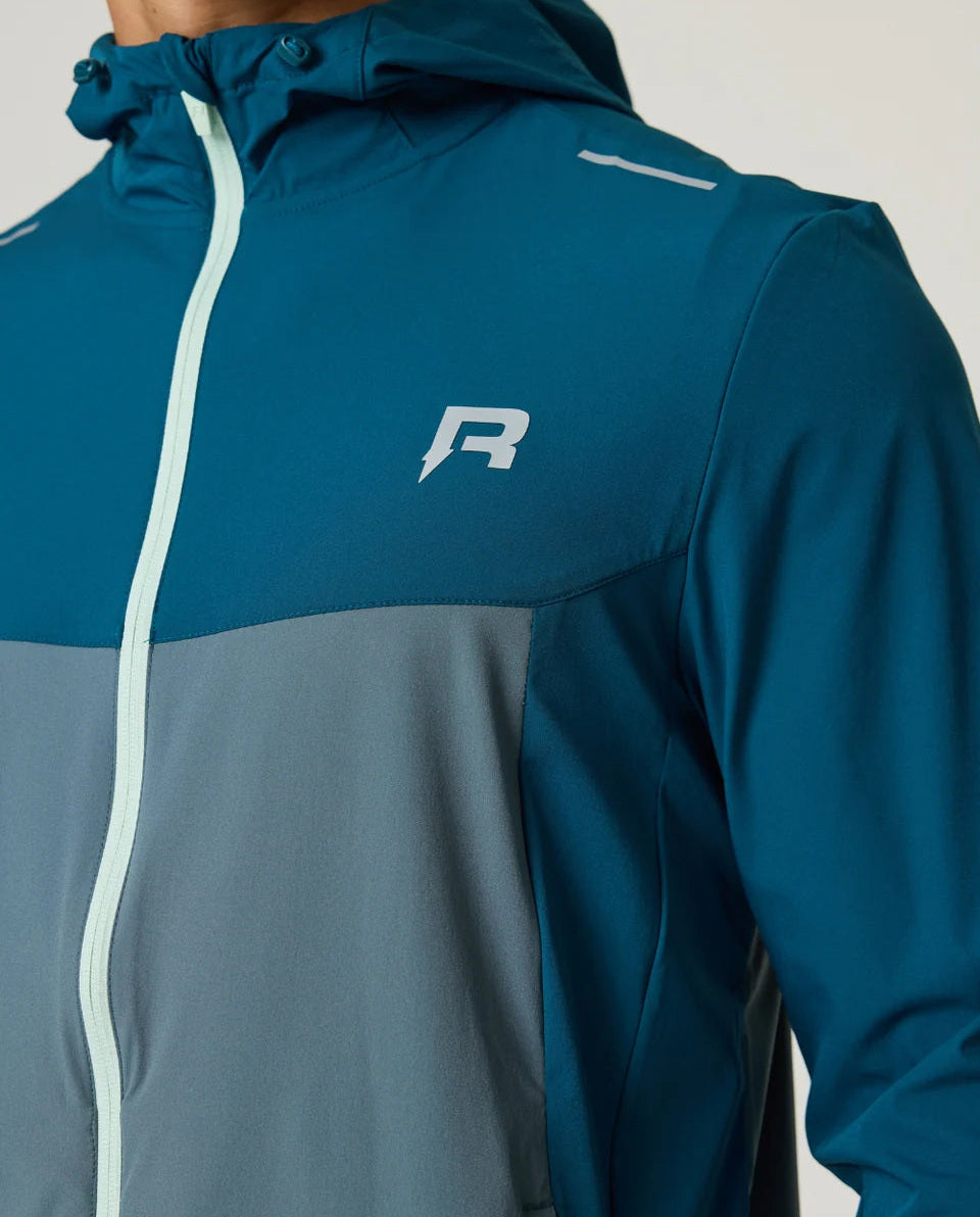 Men's Reprimo Tidal Teal Blue Steel Flight Windbreaker Tracksuit Jacket — view 4