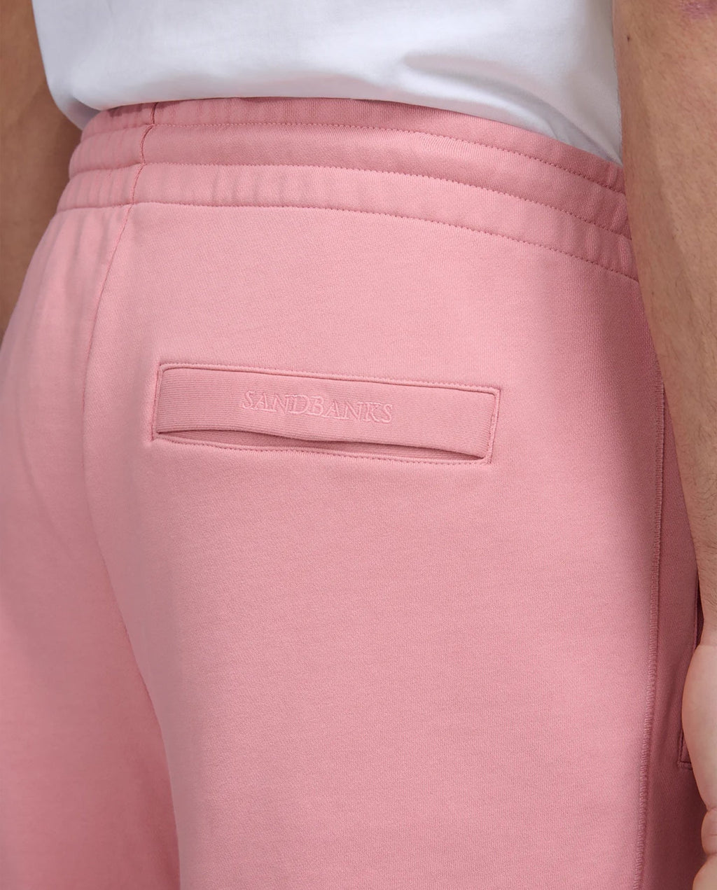 Men's Sandbanks Badge Logo Dusty Pink Shorts