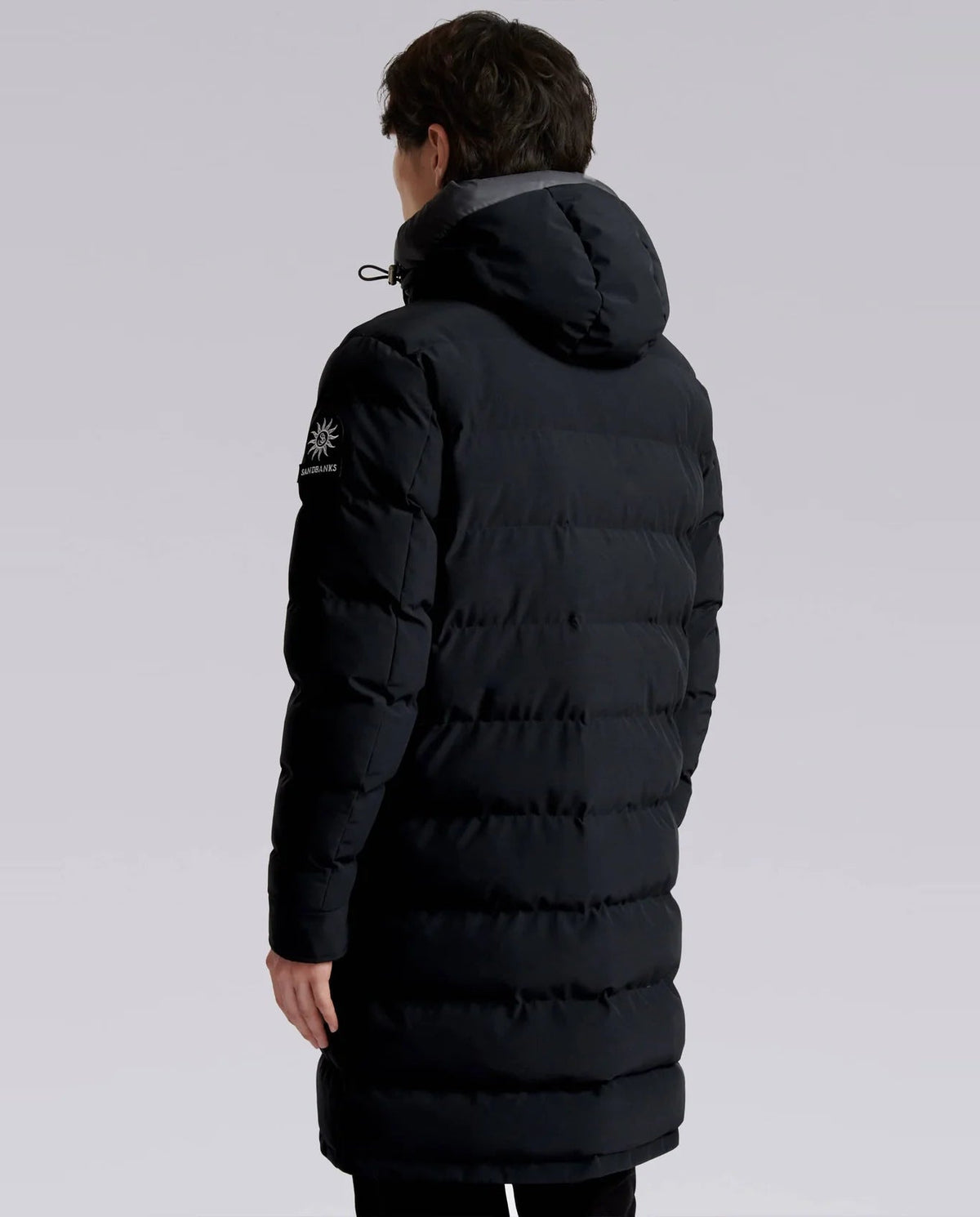Men's Sandbanks Branksome Black Long Puffer Jacket - image 4