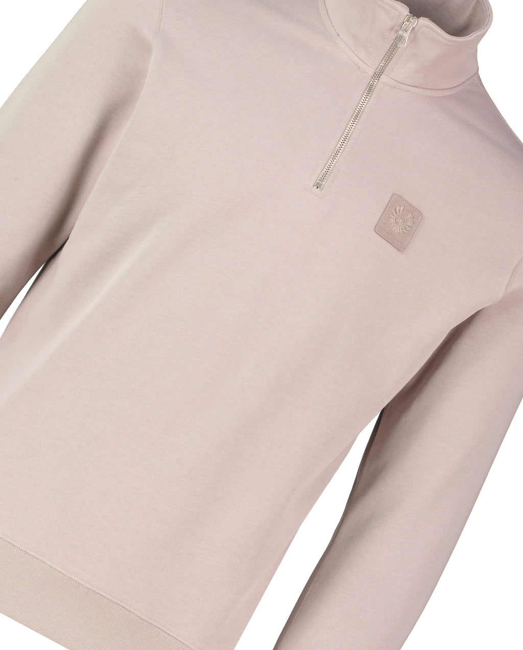 Mens Belstaff Curator Quarter Zip Concrete Sweatshirt — view 3