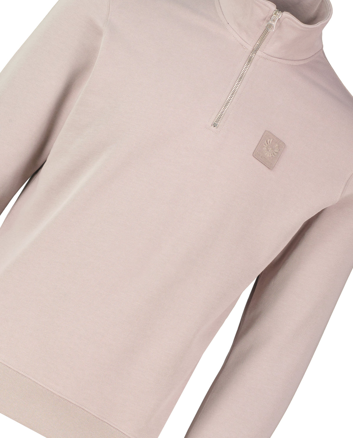 Mens Belstaff Curator Quarter Zip Concrete Sweatshirt — view 3