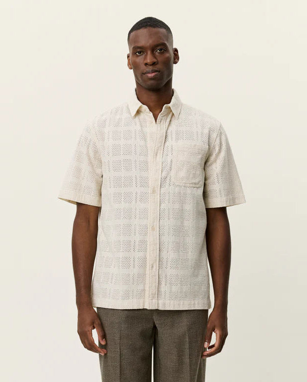 Mens Les Deux Ivory Charlie SS Shirt - image 4