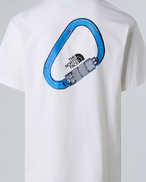 Mens The North Face Explore Carabiner Rel White T Shirt — view 4