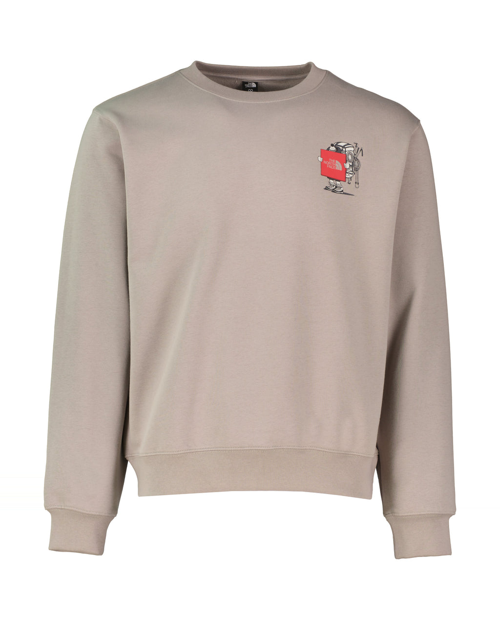 The North Face Gear Up Get Out Relaxed Crew Sweatshirt Stone Slab — view 3