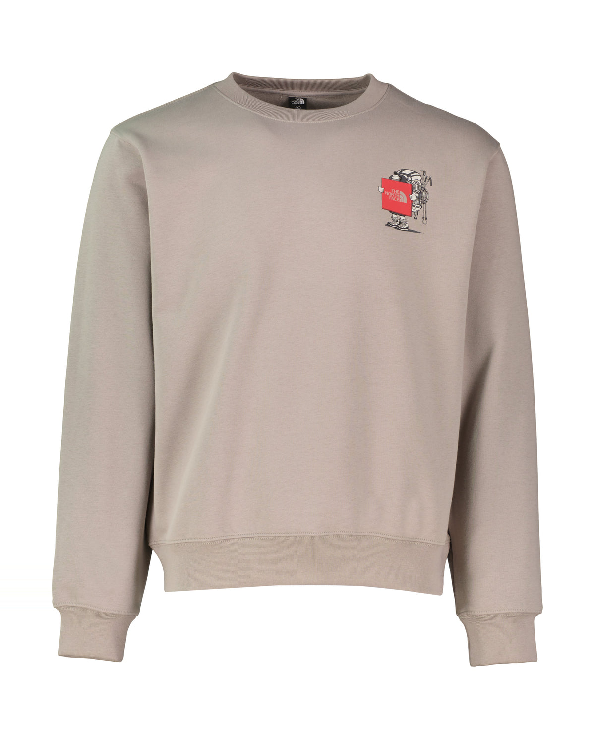 The North Face Gear Up Get Out Relaxed Crew Sweatshirt Stone Slab — view 3
