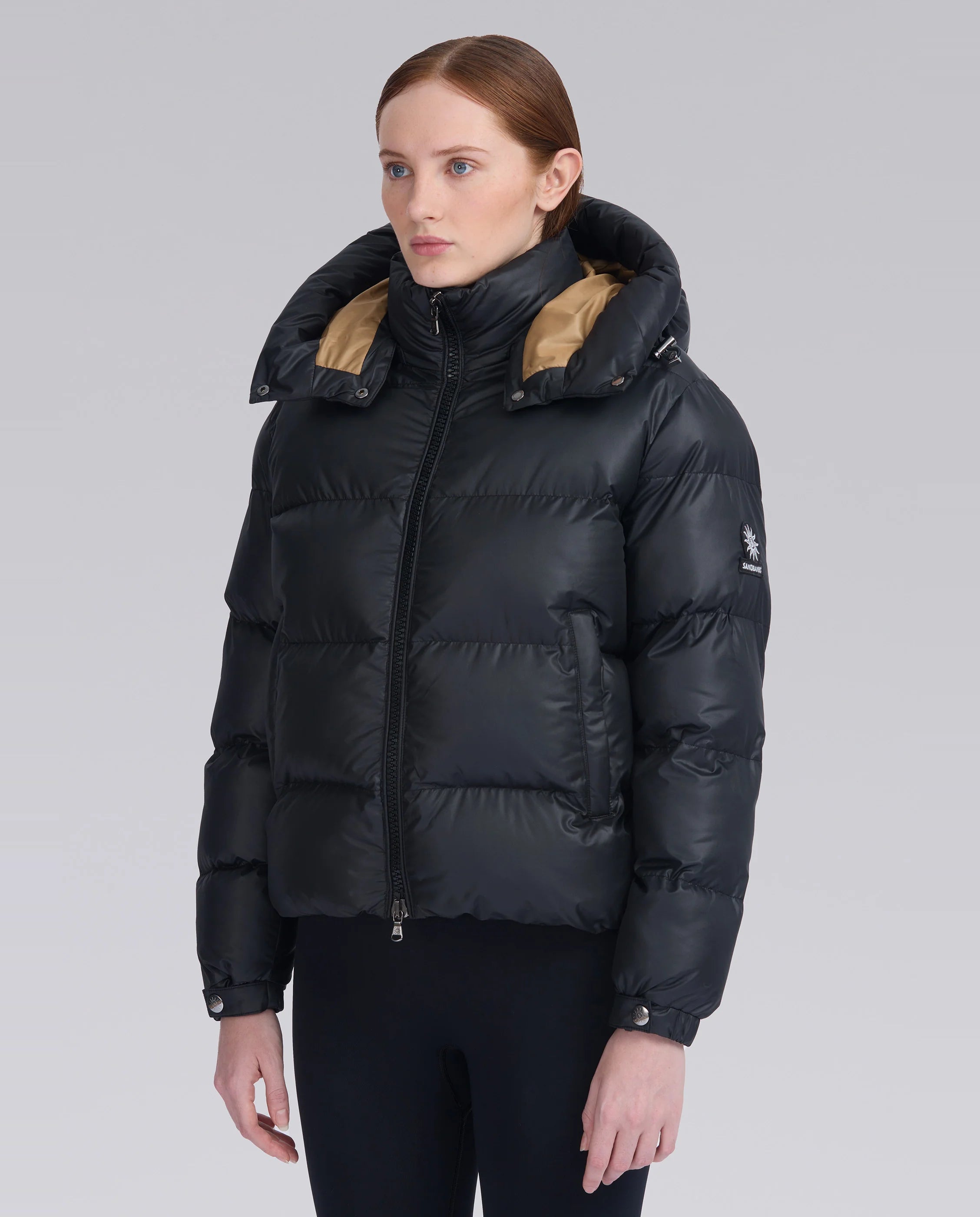 Women's Sandbanks Black Aurora Puffer Coat - image 4