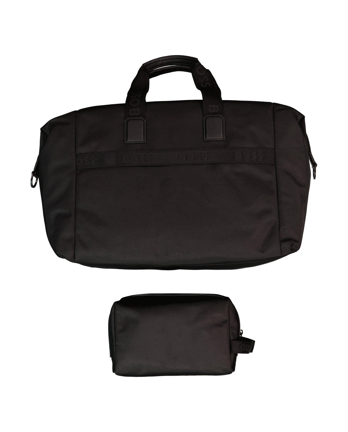Men's BOSS Black Ray_N Black Soft Holdall Bag & Ray_N Black Wash Bag Two Piece Gift Set — view 4