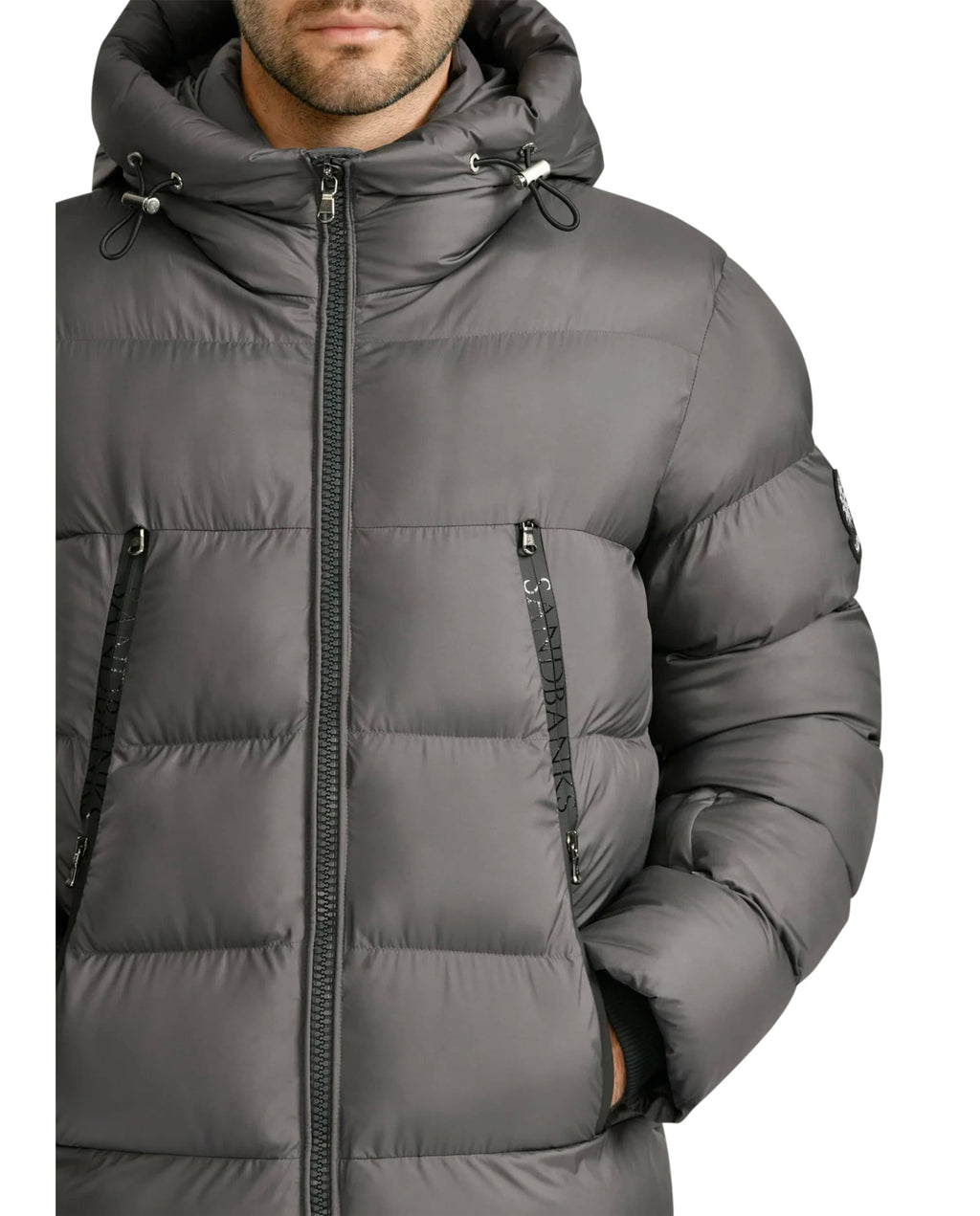 Men's Sandbanks Ravine Charcoal Mid Puffer Jacket — image 04