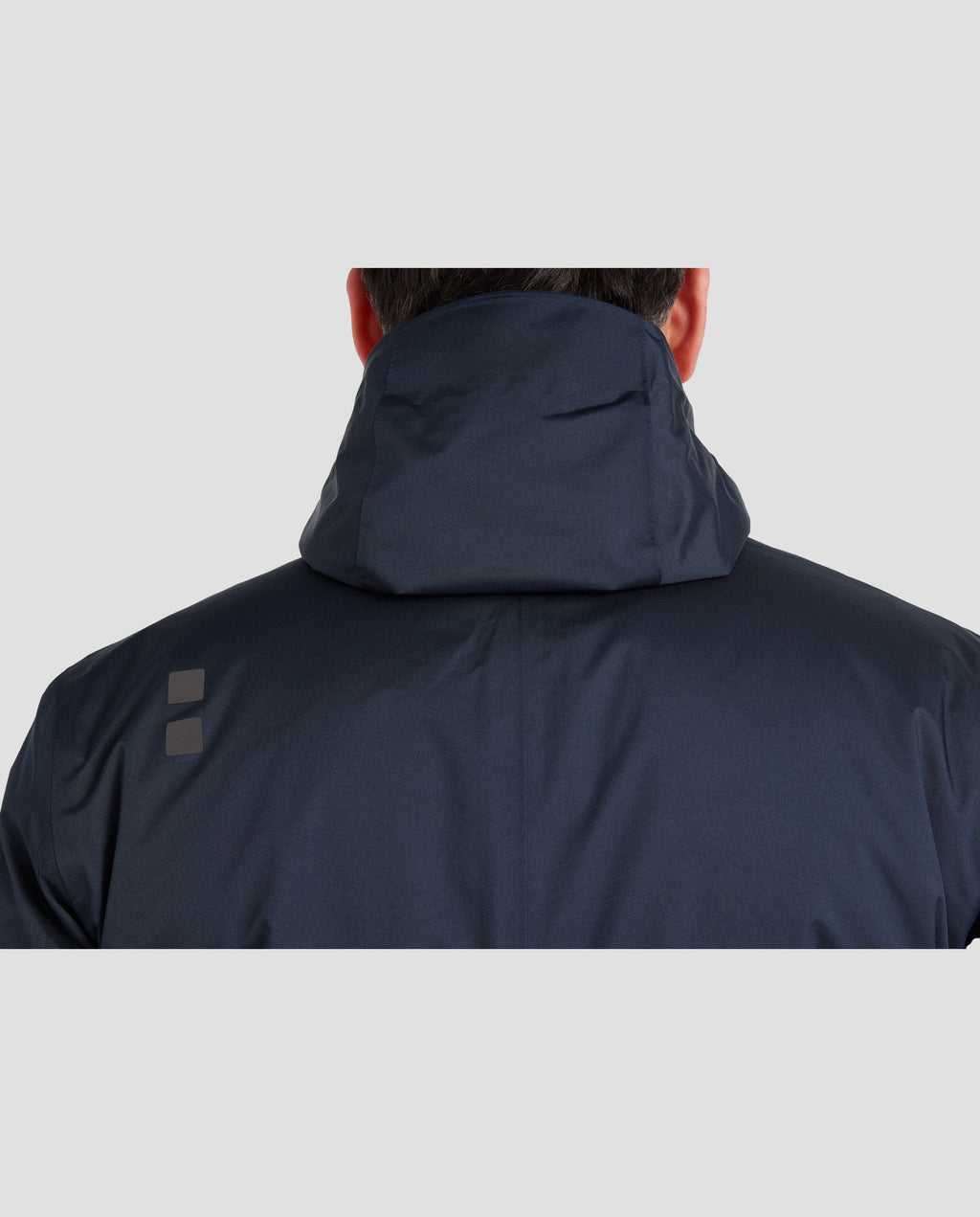 Hood on UBR Black Storm Coat
