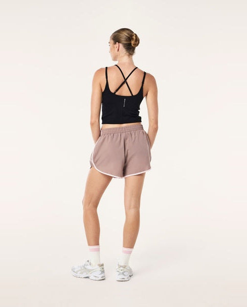 Women's P.E Nation Distortion Tank in Black Chalk Pink — view 4