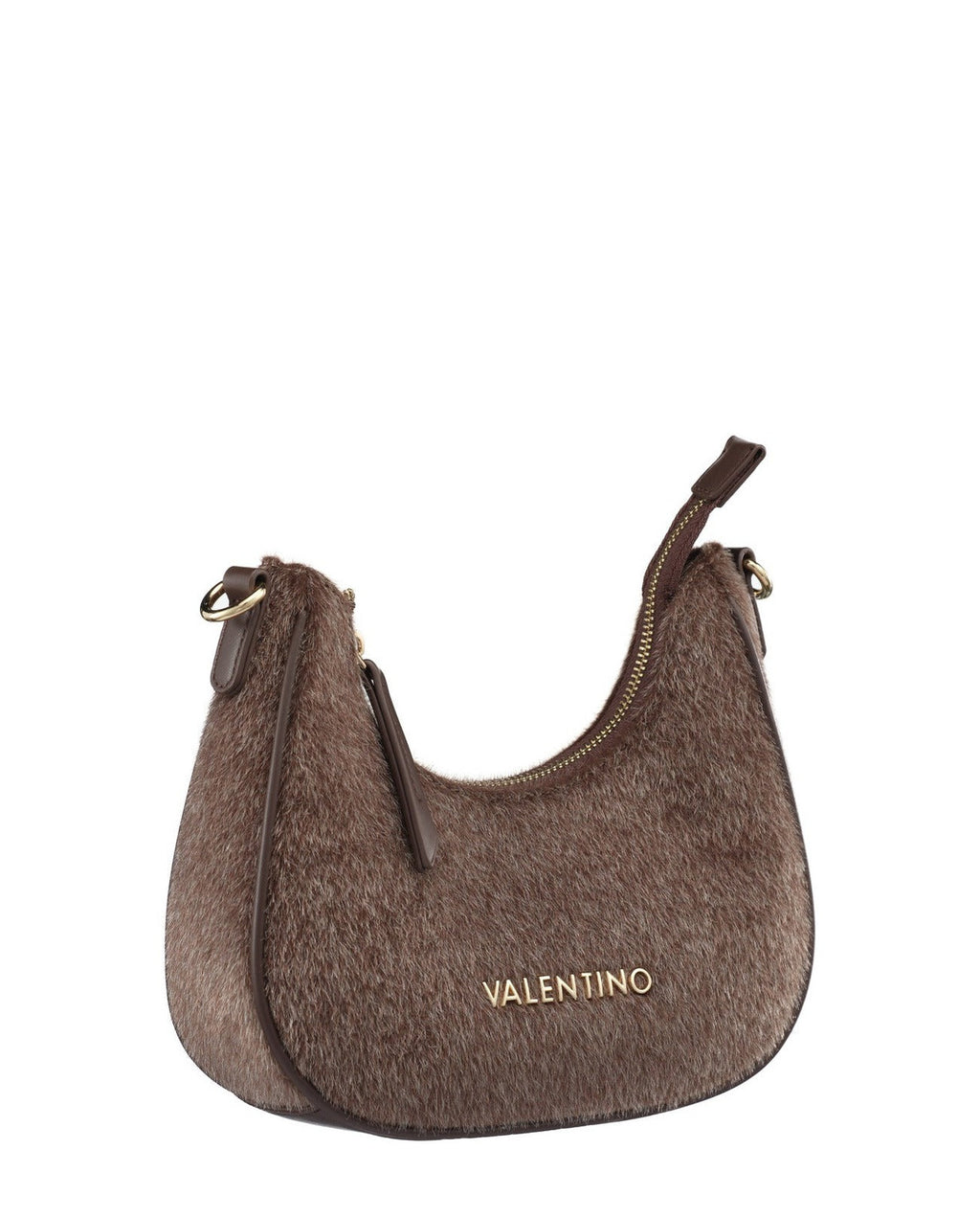 Women's Valentino Ocarina Winter Shoulder Bag In Dark Brown
