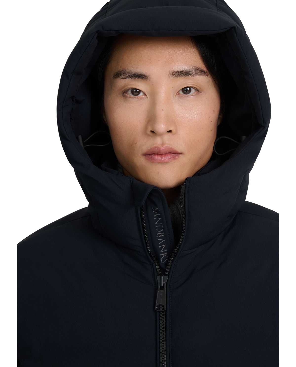 Men's Sandbanks Long Waterproof Puffer in Black — image 05