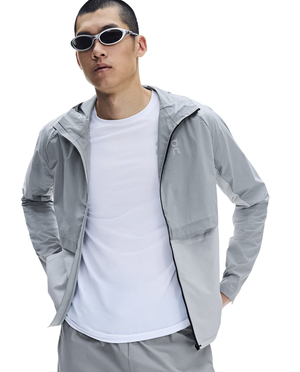 Men's On Running Core Jacket 1 Apollo | Glacier & 7" Core Shorts 1 Apollo Set — view 4