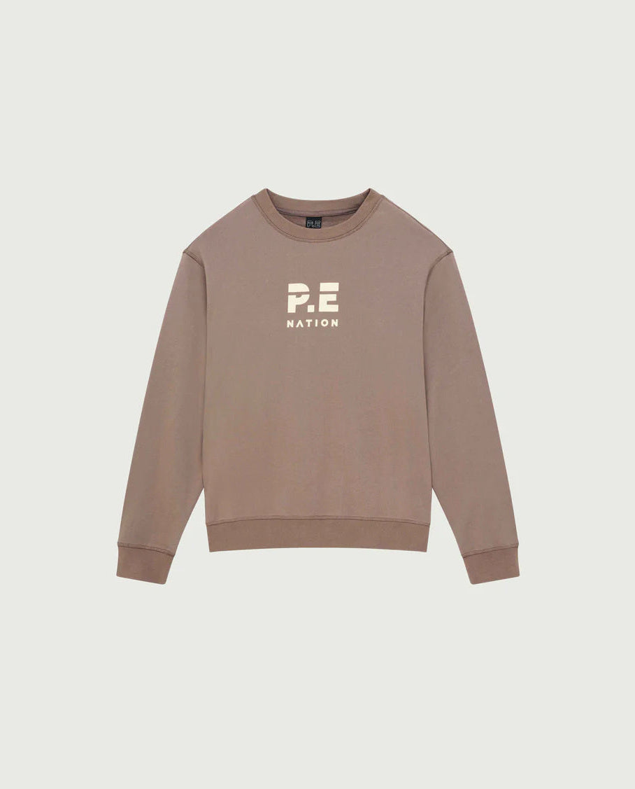 Women's P.E Nation Taupe Heads Up Sweater — view 5